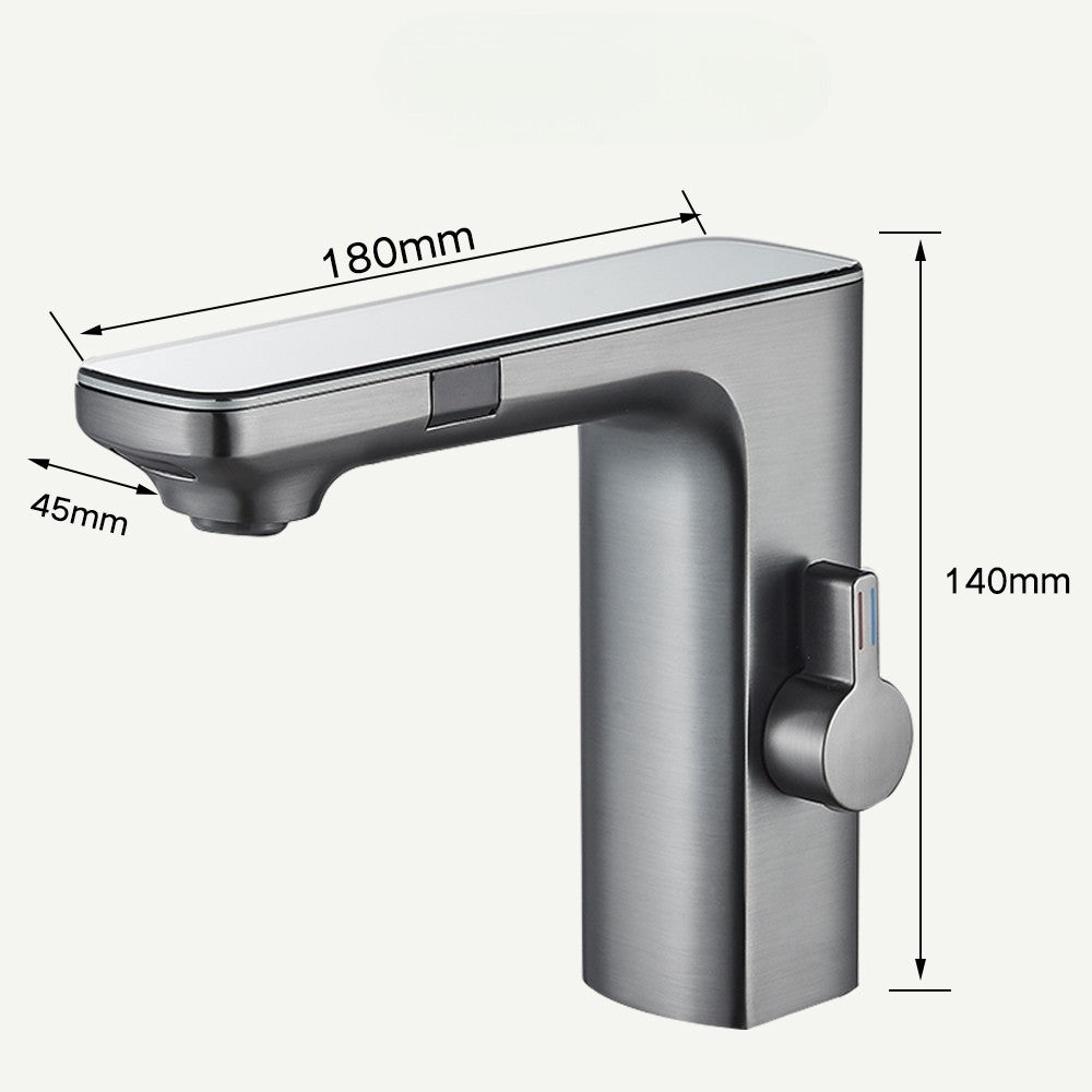 Robinet de salle de bain intelligent sans contact – capteur infrarouge & affichage digital