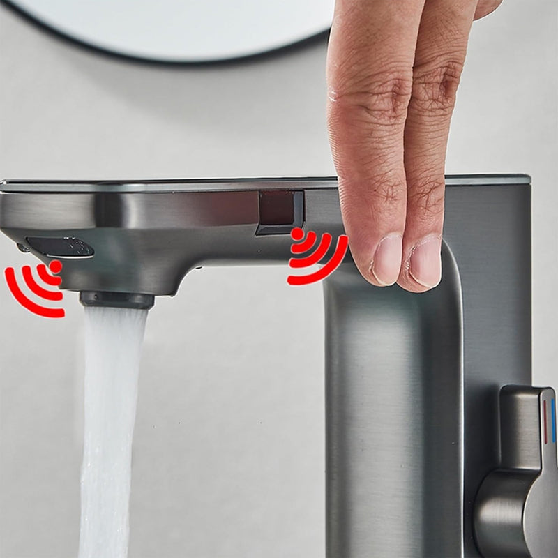 Robinet de salle de bain intelligent sans contact – capteur infrarouge & affichage digital