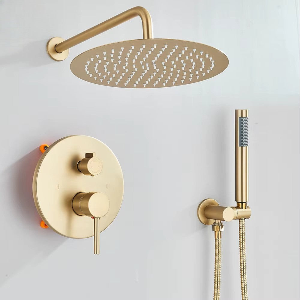 Colonne de Douche Encastrable Or Brossé – Luxe & Confort