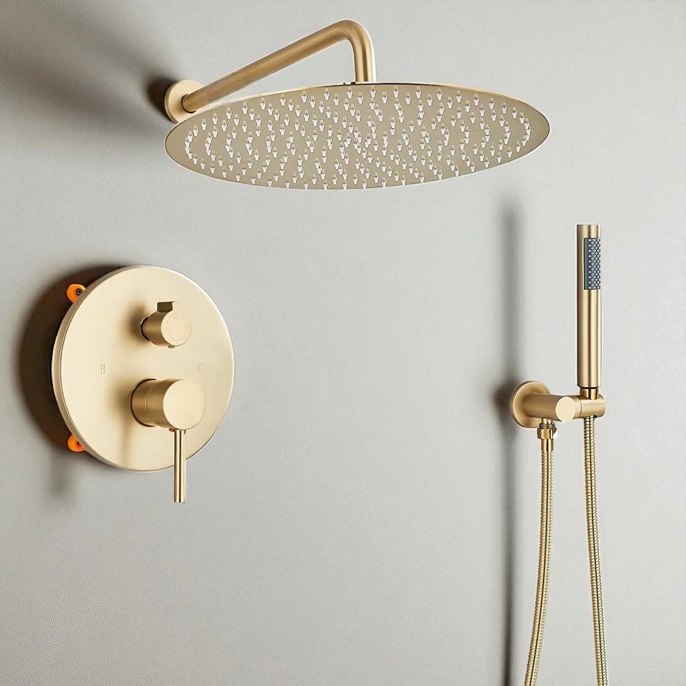 Colonne de Douche Encastrable Or Brossé – Luxe & Confort - Fluens