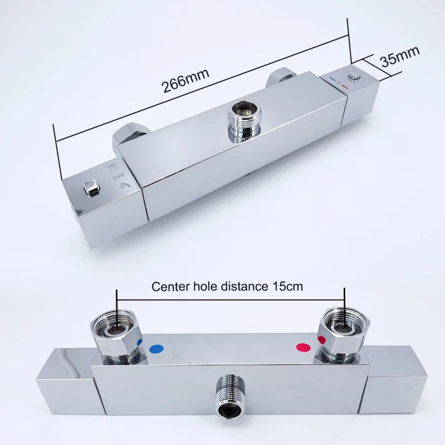 Colonne de Douche Thermostatique en Laiton – Confort & Sécurité - Fluens