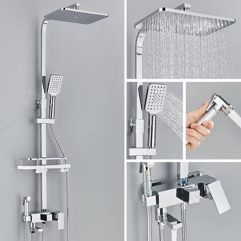 Colonne de Douche Design Noir & Chrome – Pluie Relaxante