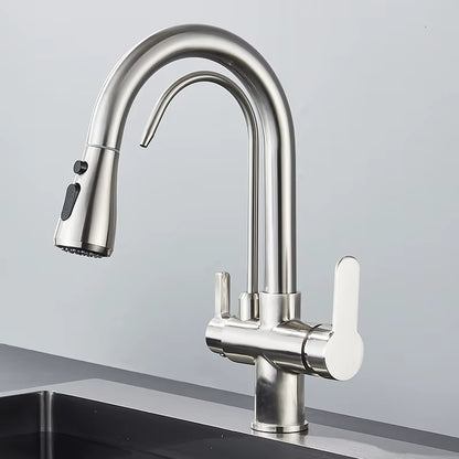 Robinet de Cuisine 3 Voies – Eau Filtrée & Douchette Extractible Haute Pression