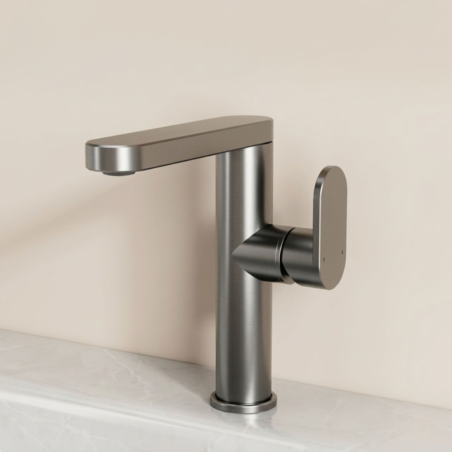 Mitigeur Lavabo Gris – Robinet Salle de Bain 360° (Eau Chaude/Froide)