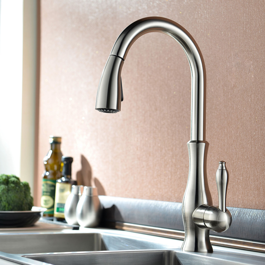 Robinet de Cuisine Extractible – Mitigeur Pivotant 360° en Laiton