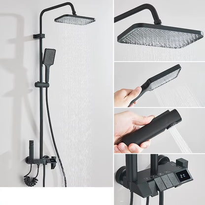 Colonne de douche moderne – affichage digital  & mitigeur mécanique