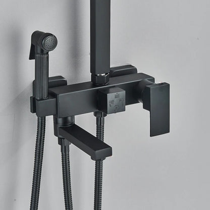 Colonne de Douche Design Noir & Chrome – Pluie Relaxante