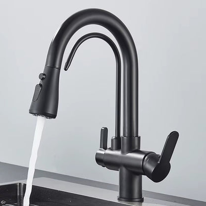 Robinet de Cuisine 3 Voies – Eau Filtrée & Douchette Extractible Haute Pression