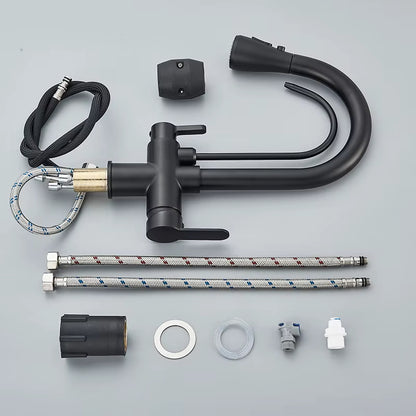 Robinet de Cuisine 3 Voies – Eau Filtrée & Douchette Extractible Haute Pression