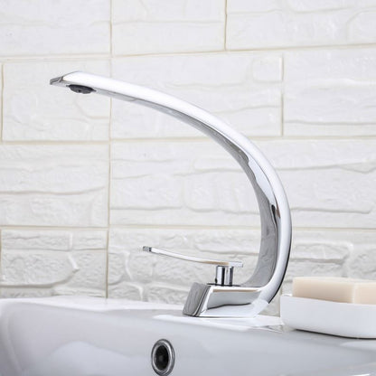 Robinet de salle de bain en laiton – design courbé luxueux