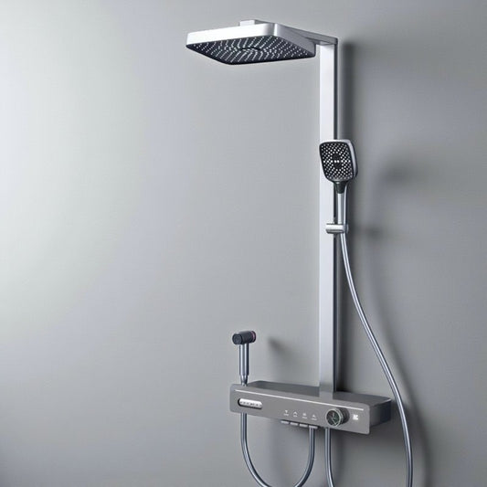 Colonne de Douche Thermostatique – Pluie & Douchette (Finition Brossée)