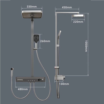 Colonne de Douche Thermostatique – Pluie & Douchette (Finition Brossée)