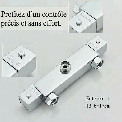 Colonne de Douche Thermostatique Chrome – Pluie & Douchette