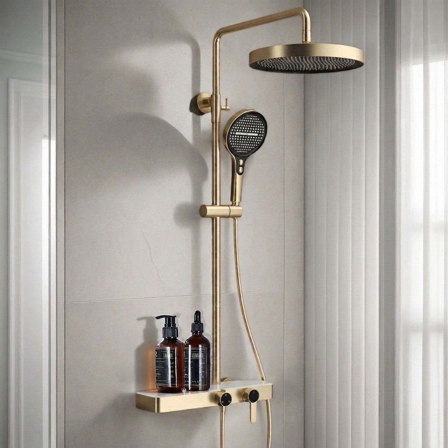 Colonne de Douche Premium – Pluie, Douchette & Bec Baignoire – 6 Finitions