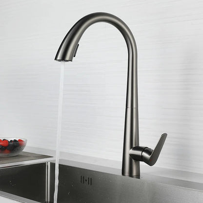 Robinet de Cuisine Extractible 360° – Douchette 2 Jets – Chrome, Noir, Gris métallisé