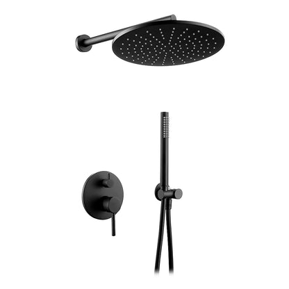 Colonne de Douche Encastrable Ronde – Pluie & Douchette (Noir, Inox brossé, Rose gold, Or brossé)