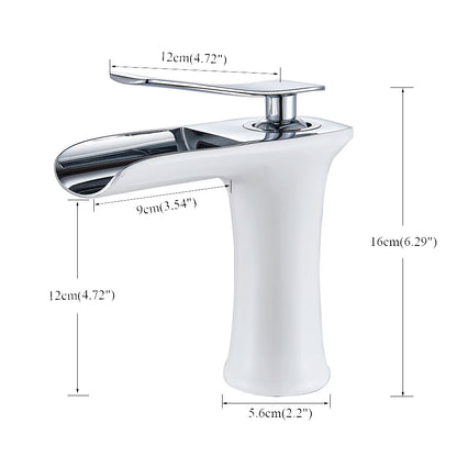 Robinet de salle de bain cascade en laiton – style vintage à poignée unique