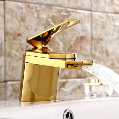 Robinet de salle de bain cascade en laiton – finition premium