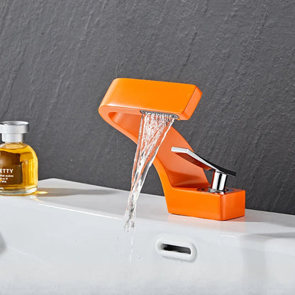 Robinet de salle de bain en laiton – Cascade moderne à poignée unique