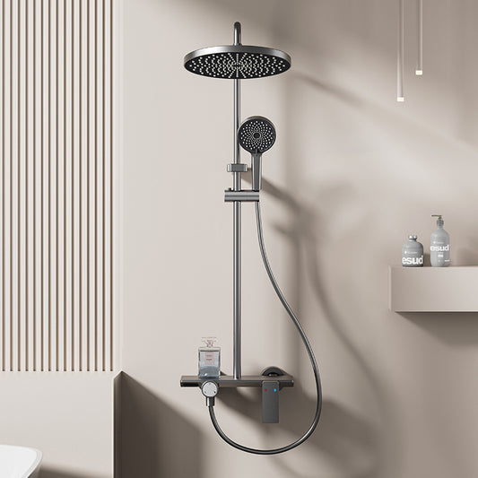 Colonne de Douche 3 Voies – Hauteur Réglable (Gris brossé)