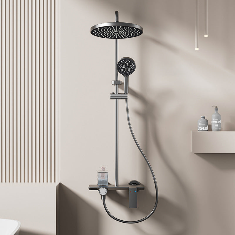 Colonne de Douche 3 Voies – Hauteur Réglable (Gris brossé)