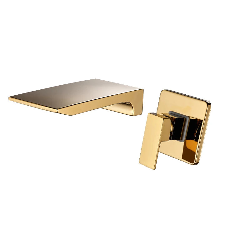 Robinet de salle de bain mural cascade en laiton – Fluens™