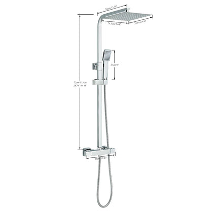 Colonne de Douche Thermostatique Chrome – Pluie & Douchette
