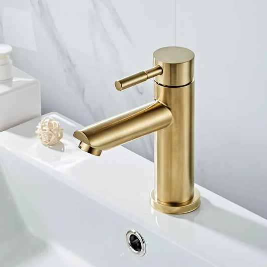 Mitigeur Lavabo Or Brossé – Robinet Salle de Bain (4 Tailles)