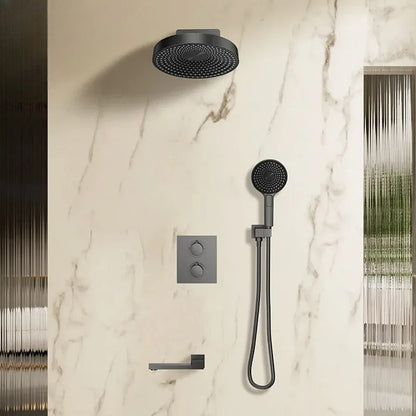 Colonne de Douche Encastrable Thermostatique – Pluie & Cascade