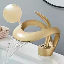 Robinet de salle de bain cascade design – Mitigeur en laiton durable