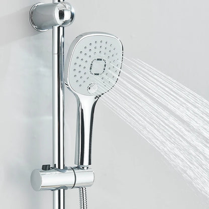 Colonne de Douche Pluie Noir Mat & Chrome – Ensemble Douche avec Douchette