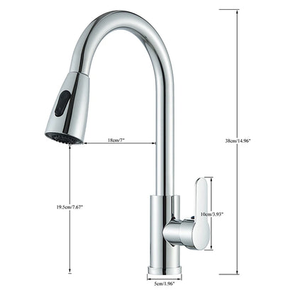 Robinet de Cuisine Extractible – Jet Douchette & Rotation 360° (Noir mat, Chrome, Nickel brossé)