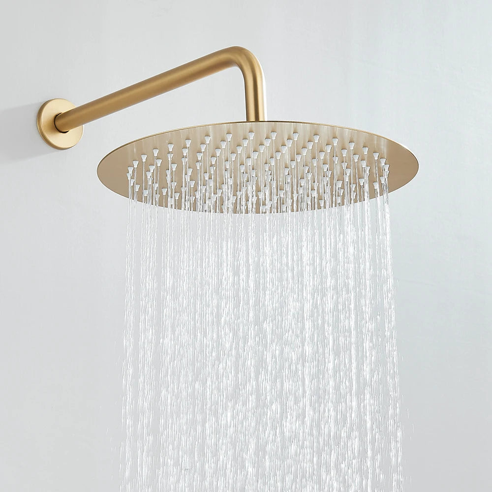 Colonne de Douche Encastrable Or Brossé – Luxe & Confort