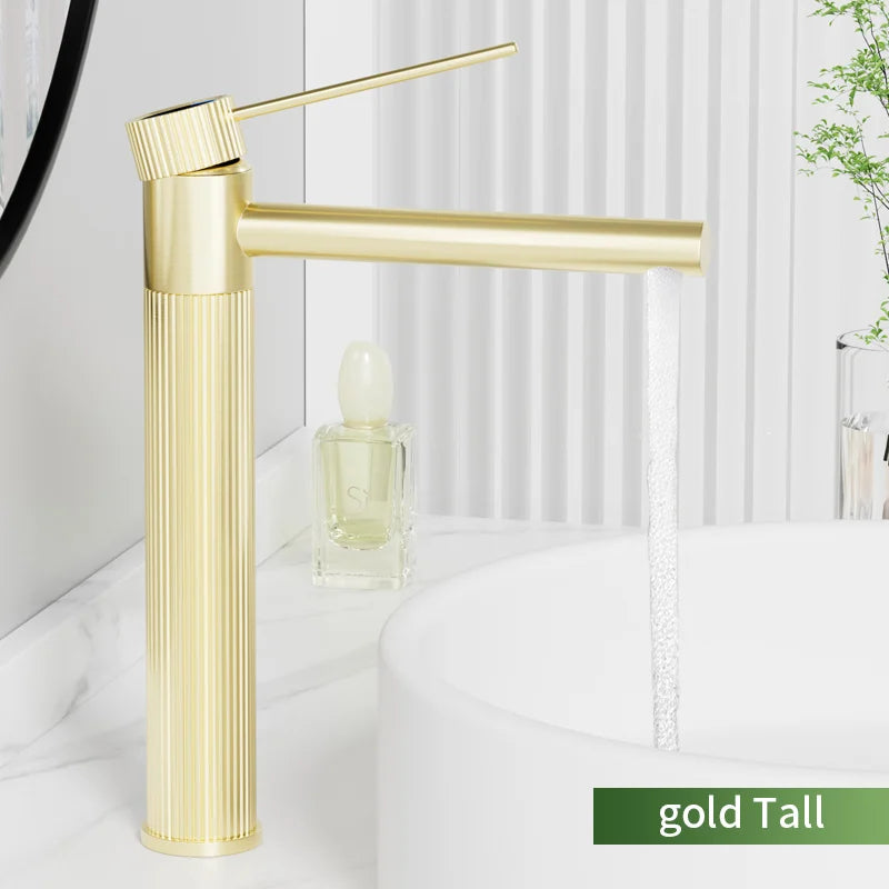 Robinet de salle de bain moderne – Finition inox premium