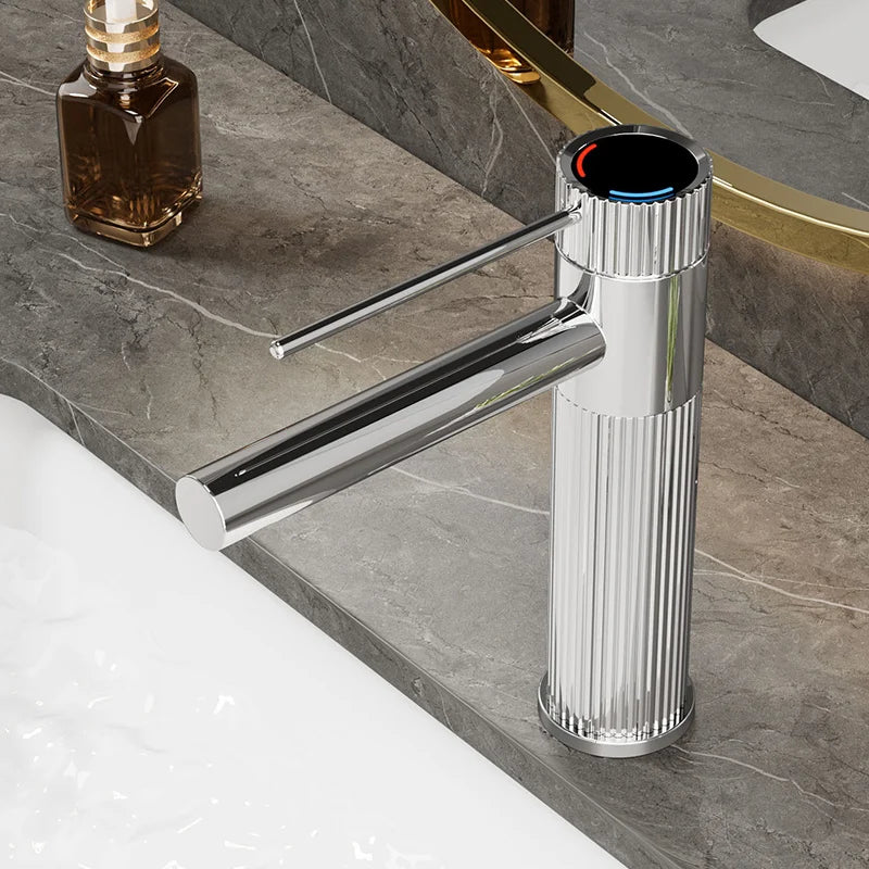 Robinet de salle de bain moderne – Finition inox premium