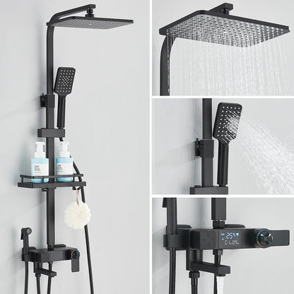 Colonne de Douche Thermostatique avec Affichage Digital – Pluie & Douchette