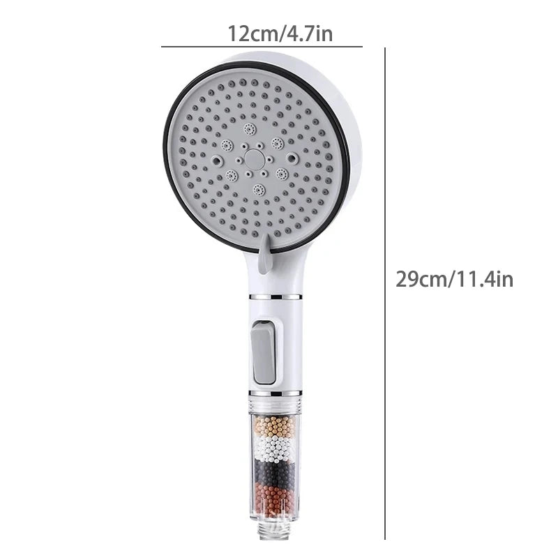 Pommeau de Douche Filtration Anti-Calcaire – Haute Pression &Économie d’Eau, 5 modes