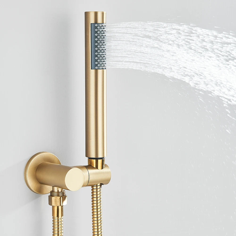 Colonne de Douche Encastrable Or Brossé – Luxe & Confort