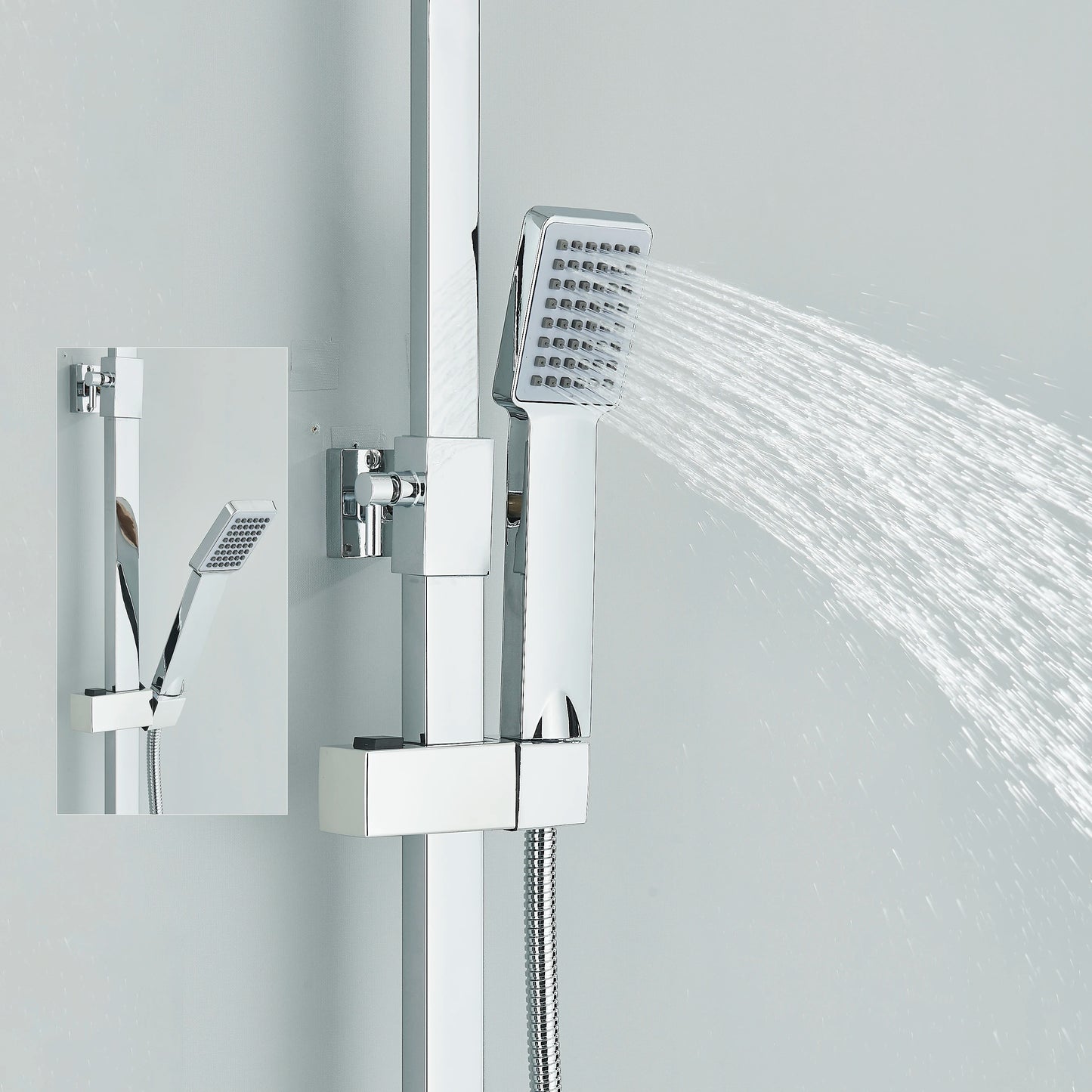 Colonne de Douche Thermostatique Chrome – Pluie & Douchette