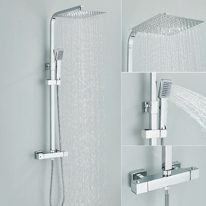 Colonne de Douche Thermostatique Chrome – Pluie & Douchette