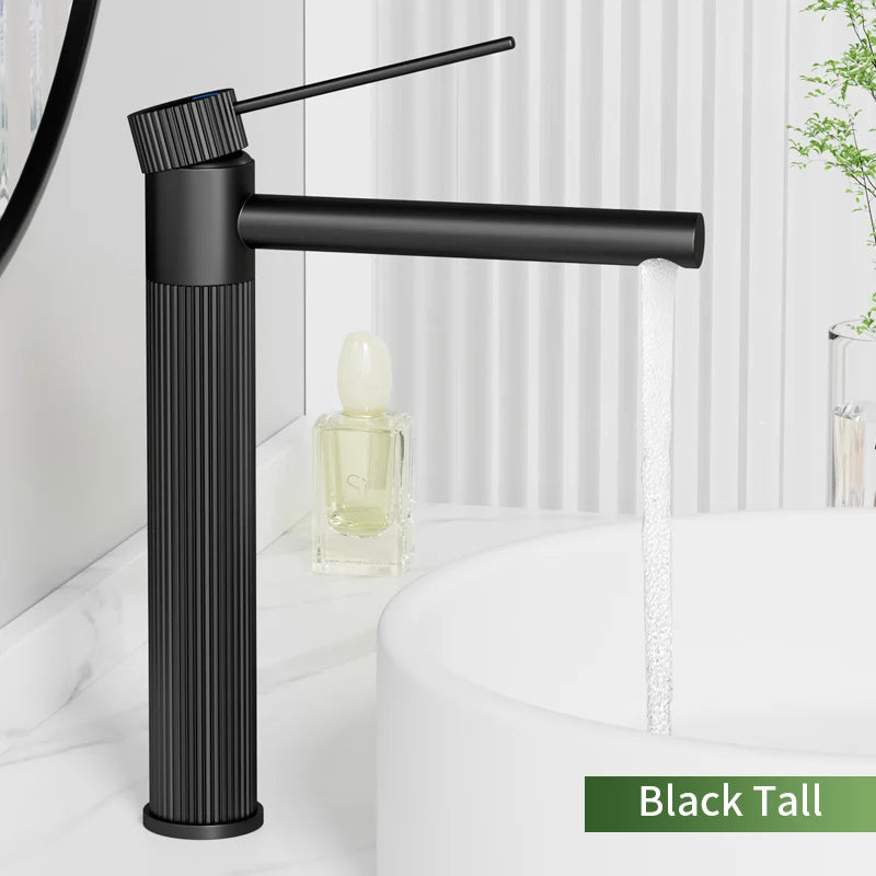 Robinet de salle de bain moderne – Finition inox premium