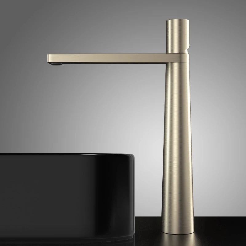 Robinet de salle de bain en laiton – version haute et basse, design moderne