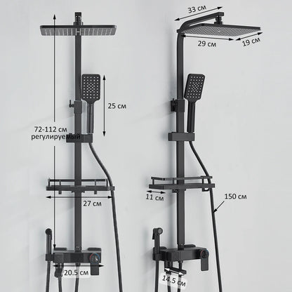 Colonne de Douche Thermostatique avec Affichage Digital – Pluie & Douchette