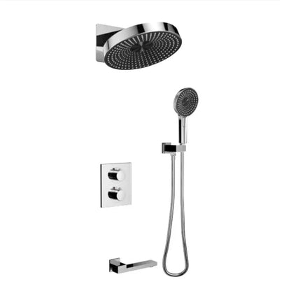 Colonne de Douche Encastrable Thermostatique – Pluie & Cascade