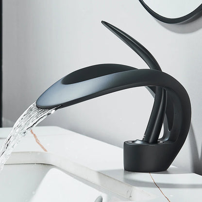 Robinet de salle de bain cascade design – Mitigeur en laiton durable
