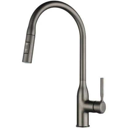 Robinet de Cuisine Extractible 360° – 2 Jets – Noir mat, Chrome, Gris, Argent brossé