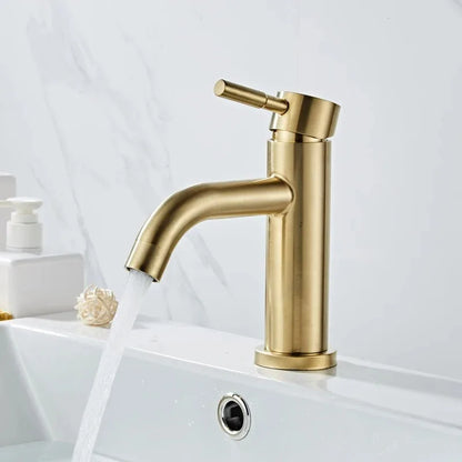 Mitigeur Lavabo Or Brossé – Robinet Salle de Bain (4 Tailles)