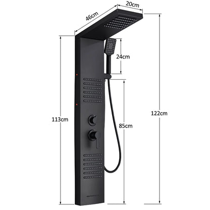 Colonne de Douche Hydromassante  – Pluie, Cascade & Jets LED