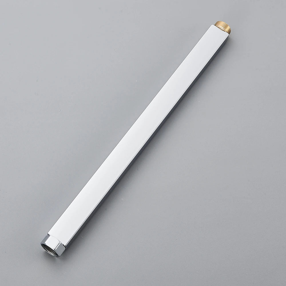Tube d'extension carré noir chromé 40cm