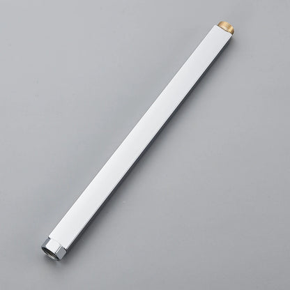 Tube d'extension carré noir chromé 40cm